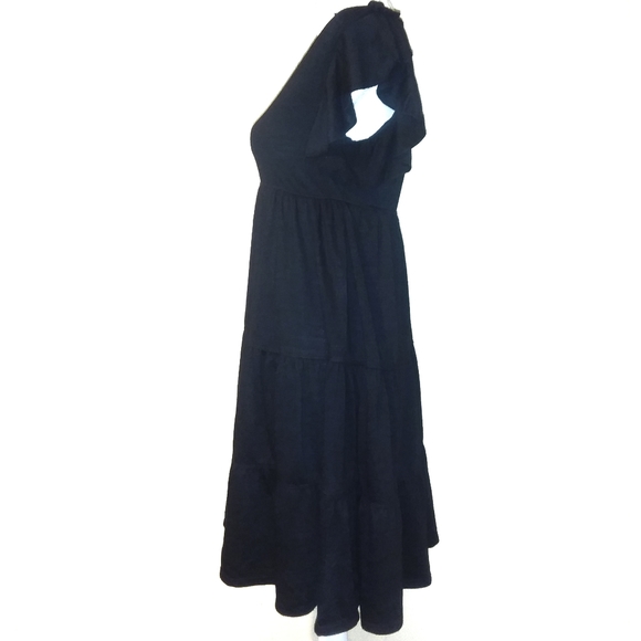 🆕️Max Studio Jersey Ruffle Sleeve Tiered Dress - Picture 8 of 10